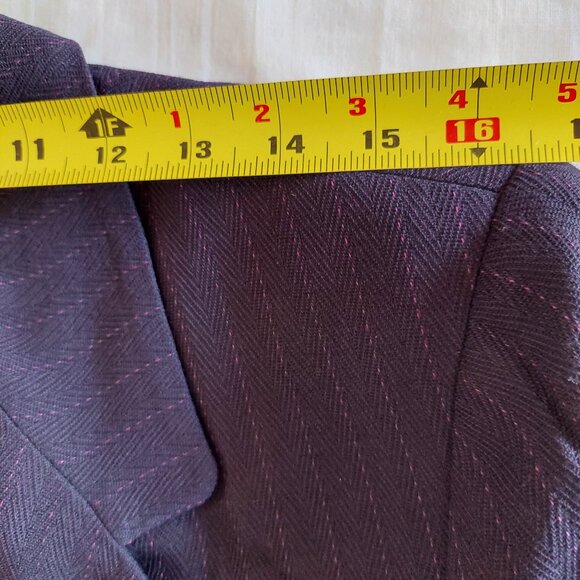 Braemar By Jeremy Scott Long Blazer/Dress Skirt Suit Set, Dark Purple Size 8/10 - Picture 4 of 12